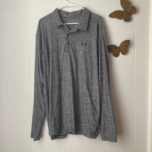 Under Armour Grey Long Sleeve Performance Polo